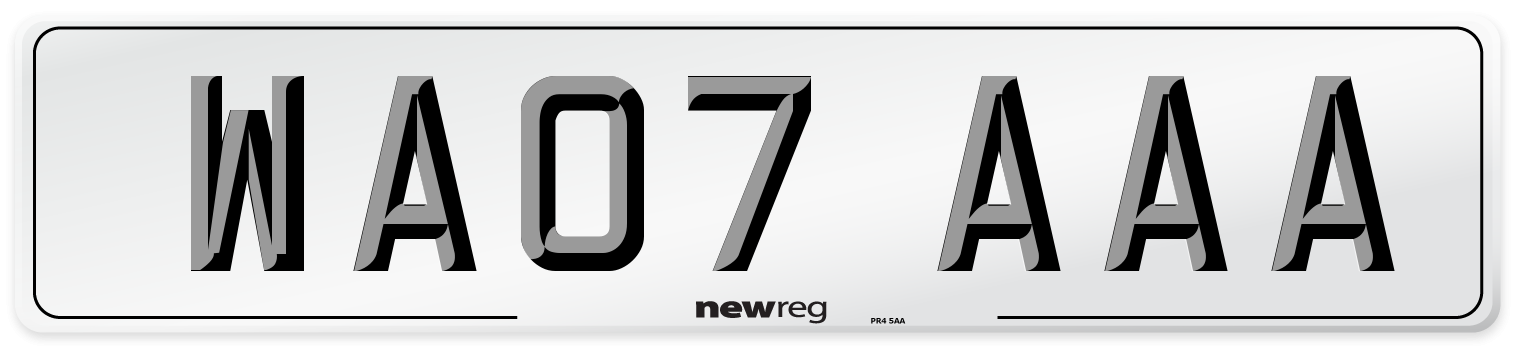 WA07 AAA Number Plate from New Reg